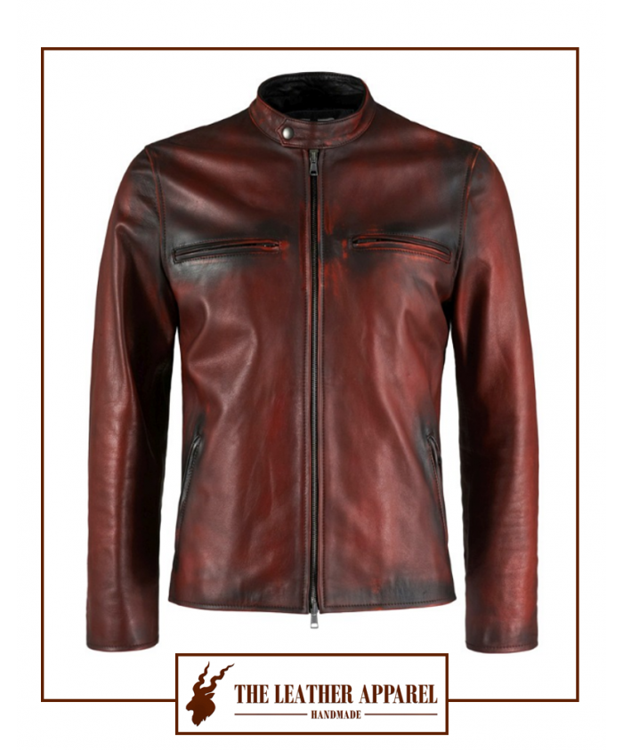 The Leather Apparel Cafe Racer Jacket for Men.