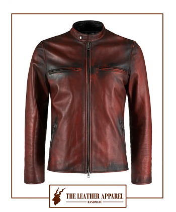 The Leather Apparel Cafe Racer Jacket for Men.