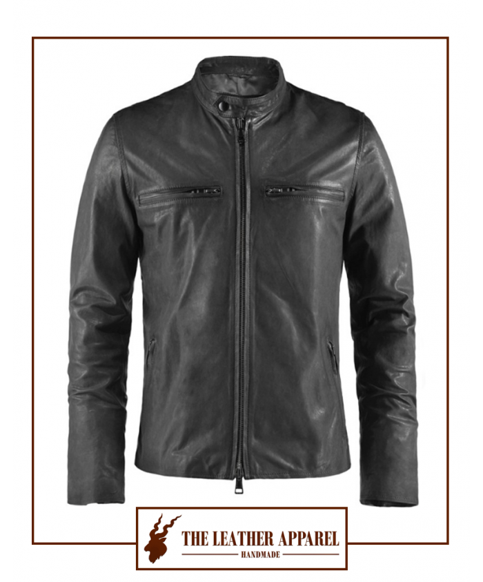 The Leather Apparel Cafe Racer Jacket for Men.
