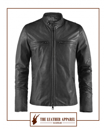 The Leather Apparel Cafe Racer Jacket for Men.