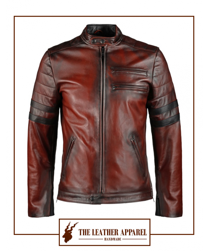 The Leather Apparel Cafe Racer Jacket for Men.