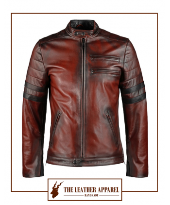 The Leather Apparel Cafe Racer Jacket for Men.