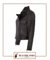 The Leather Apparel Studded Biker Jacket for Women.