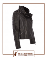 The Leather Apparel Studded Biker Jacket for Women.