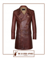 The Leather Apparel Military Style Coat for Men.